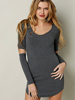 OEM Ladies Grey Bodycon Dresses