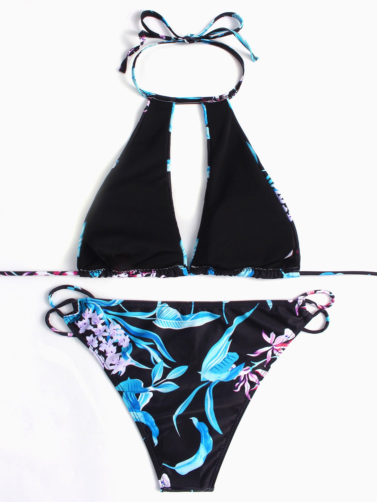 OEM ODM Black And White High Neck Bikinis