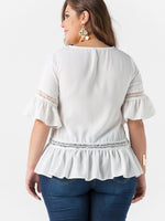 Custom Plus Size Ladies Tops Blouses