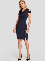 NEW FEELING Womens Navy Bodycon Dresses