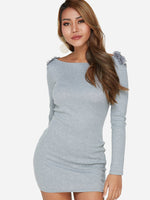 NEW FEELING Womens Grey Sexy Dresses