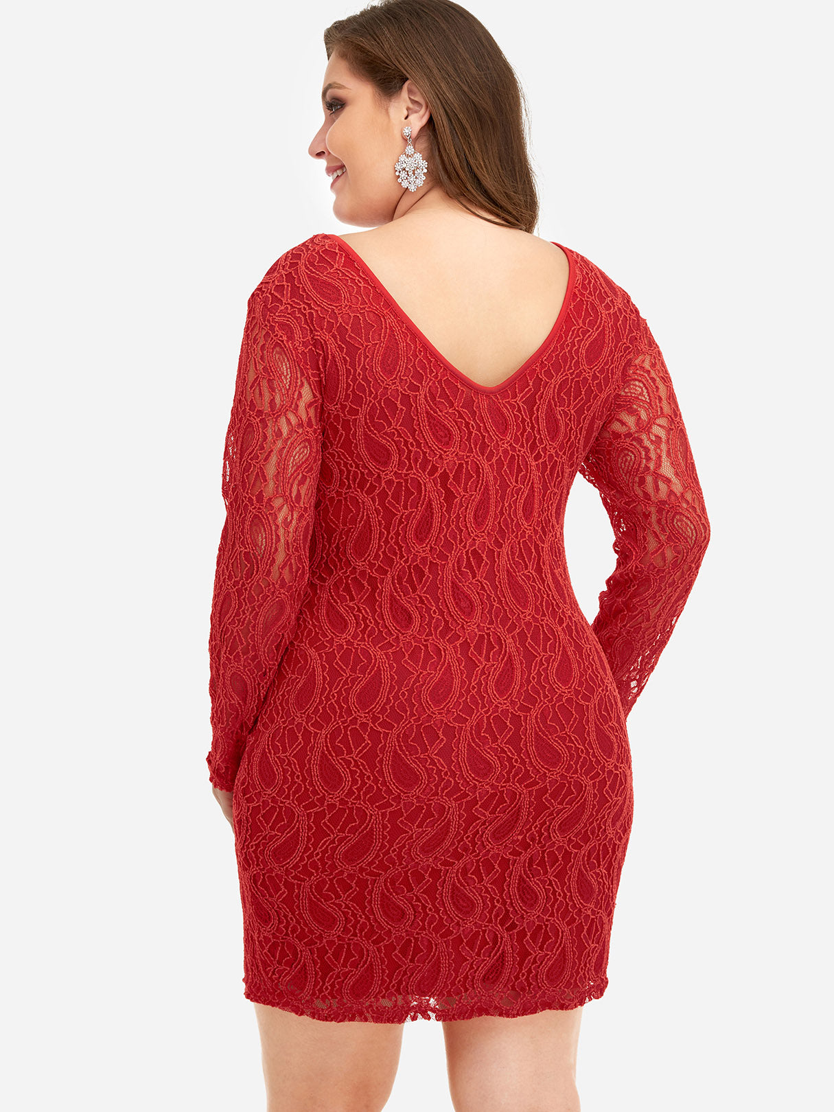 NEW FEELING Womens Red Plus Size Dresses