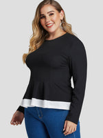 OEM Ladies Black Plus Size Tops