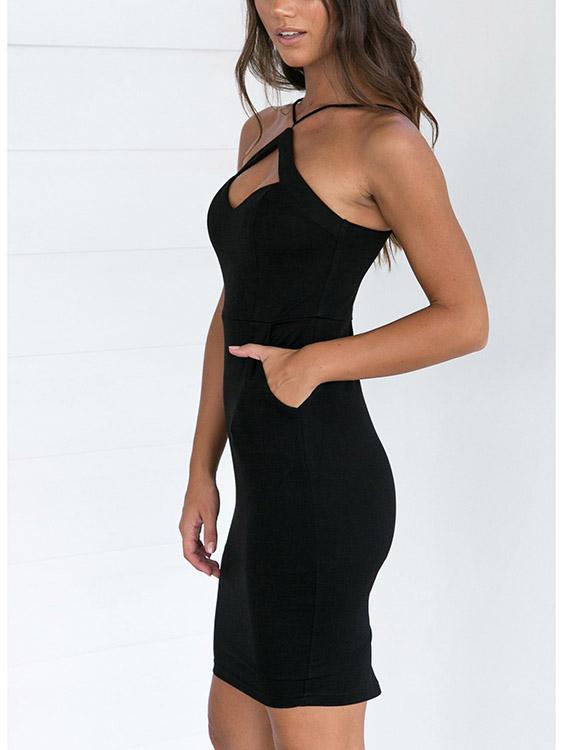 OEM Ladies Black Bodycon Dresses