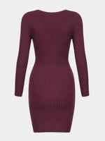 NEW FEELING Womens Burgundy Bodycon Dresses