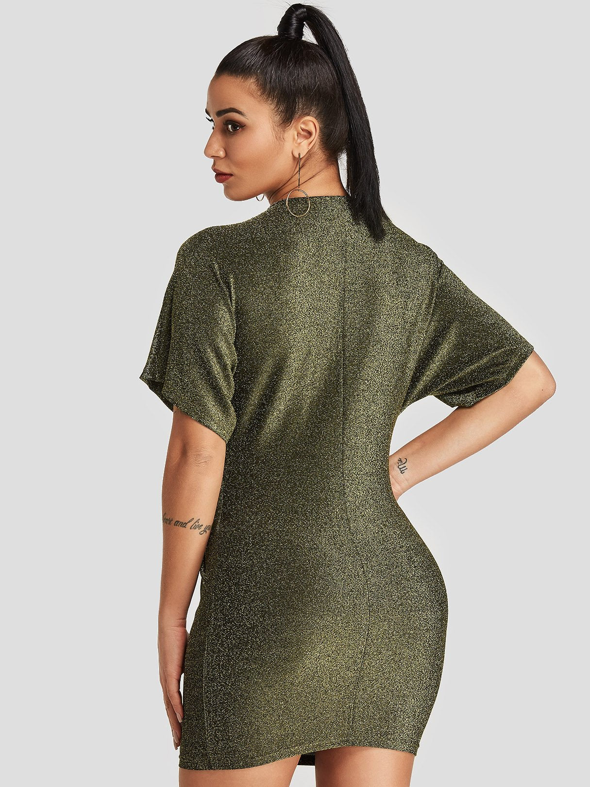 NEW FEELING Womens Gold Bodycon Dresses