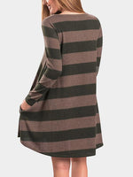 NEW FEELING Womens Striped Casual Dresses