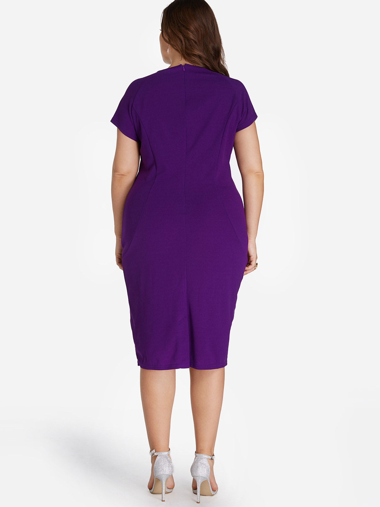 NEW FEELING Womens Purple Plus Size Dresses