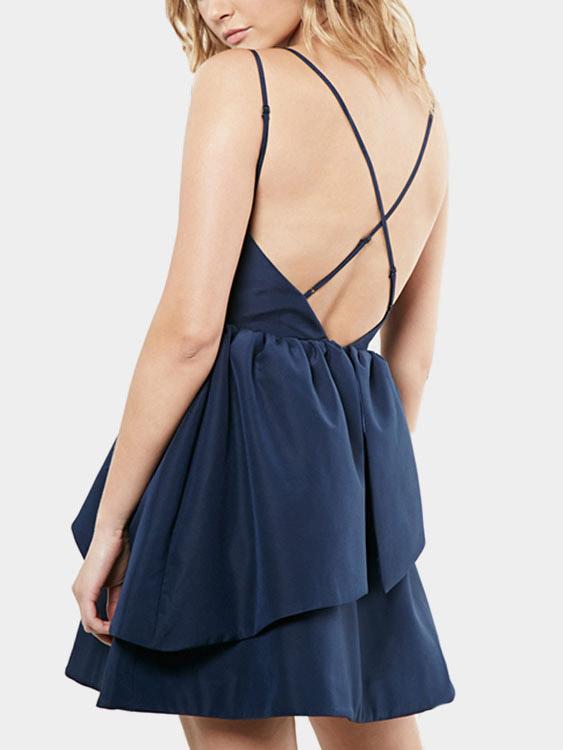 NEW FEELING Womens Navy Sexy Dresses