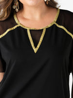 OEM Ladies Black Plus Size Tops