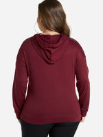 NEW FEELING Womens Burgundy Plus Size Tops