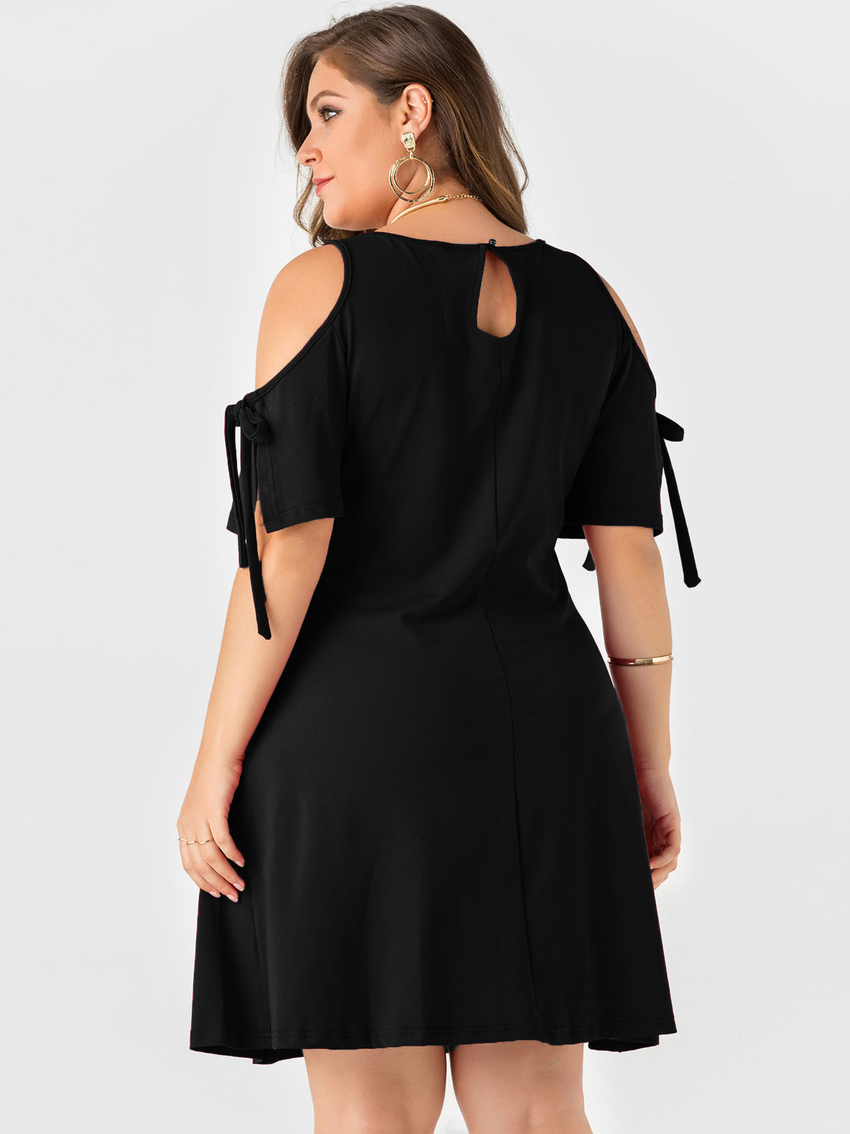 NEW FEELING Womens Black Plus Size Dresses