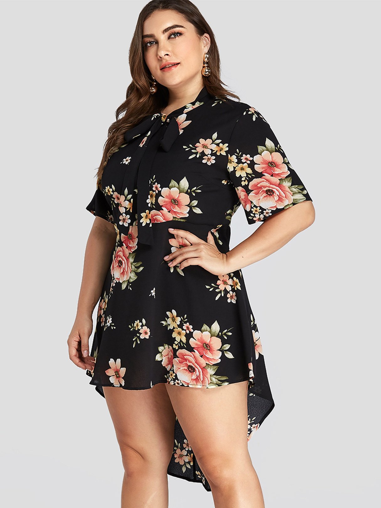 OEM Ladies Black Plus Size Dresses