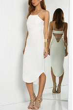 NEW FEELING Womens White Sexy Dresses