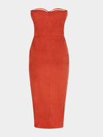 NEW FEELING Womens Orange Bodycon Dresses