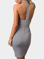 NEW FEELING Womens Grey Bodycon Dresses