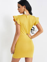 NEW FEELING Womens Yellow Sexy Dresses