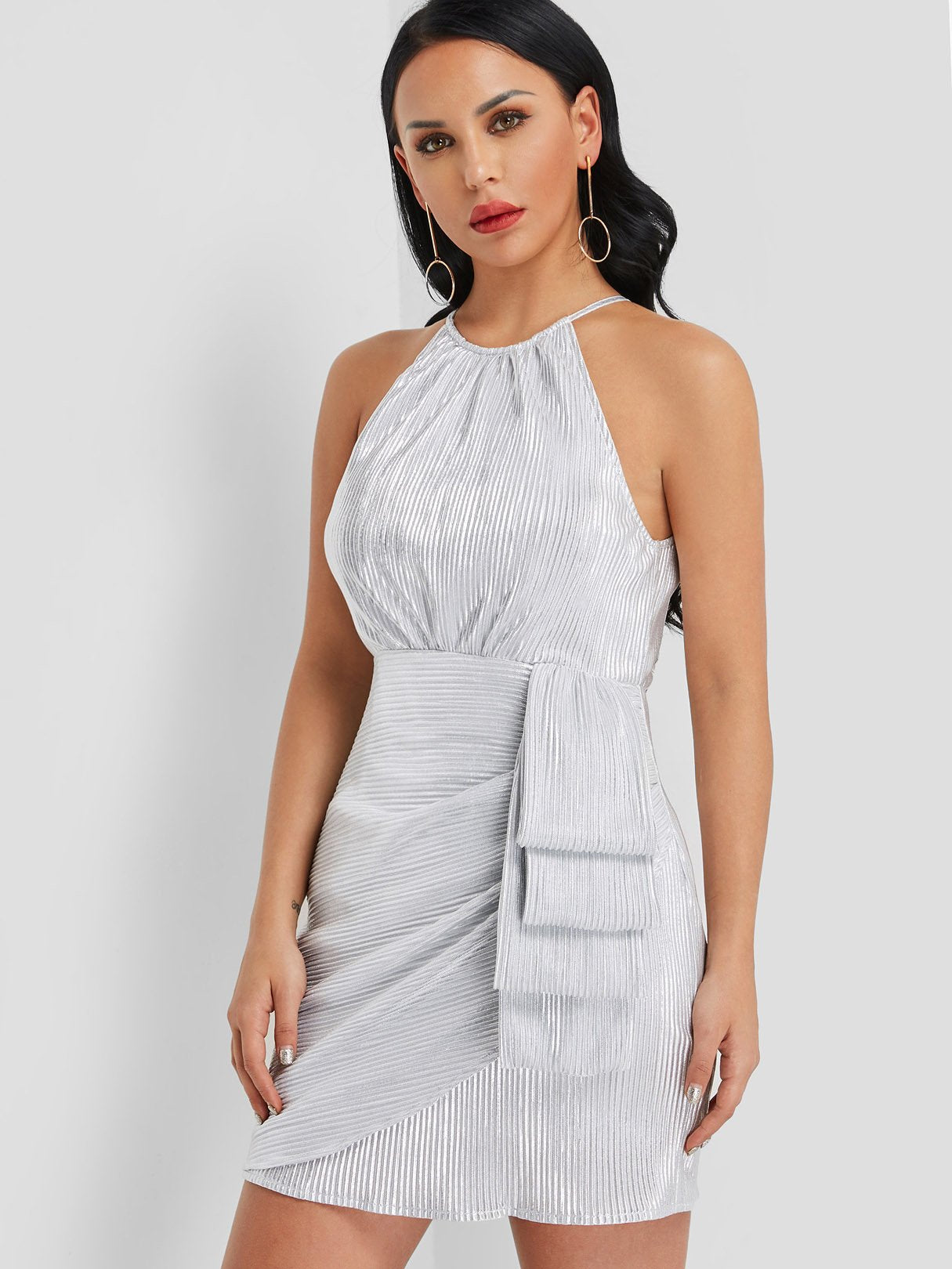 OEM Ladies Silver Sexy Dresses