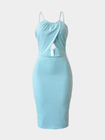 NEW FEELING Womens Blue Bodycon Dresses