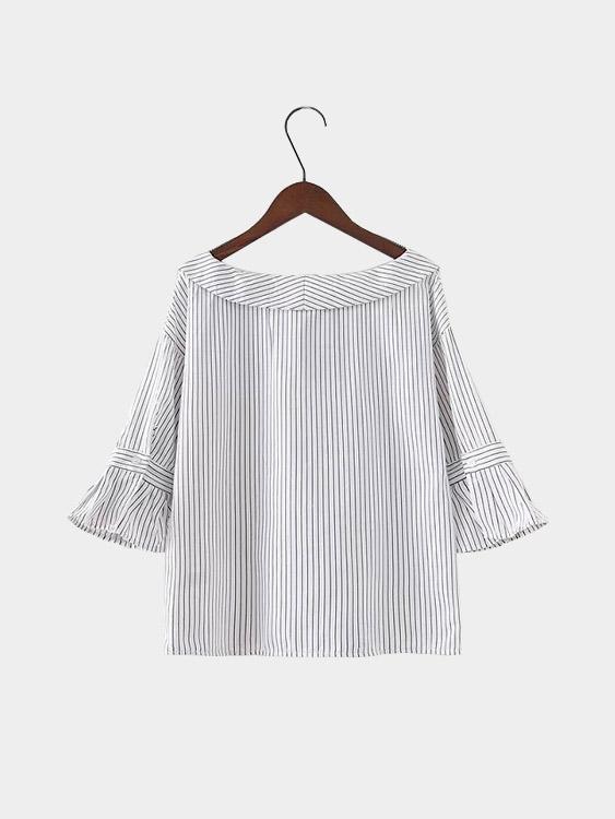 NEW FEELING Womens Striped Blouses