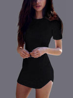 Wholesale Round Neck Short Sleeve Bodycon Dresses