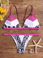 Wholesale V-Neck Sleeveless Printed Bikinis