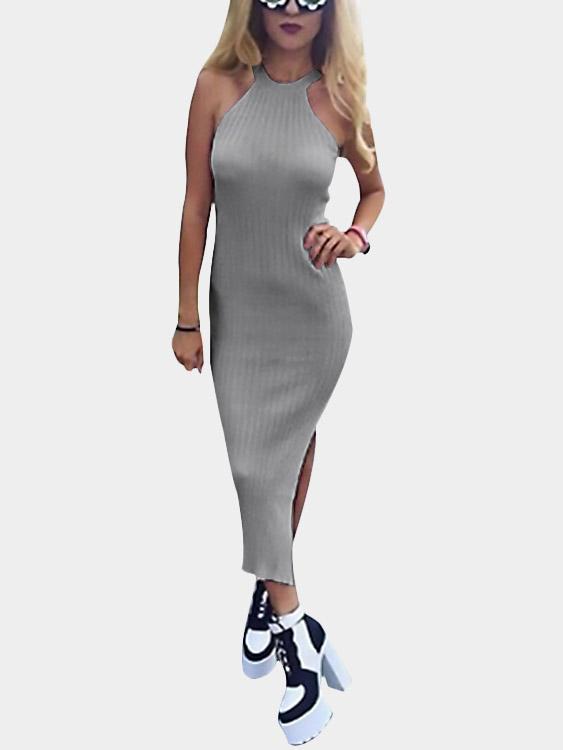 NEW FEELING Womens Grey Bodycon Dresses