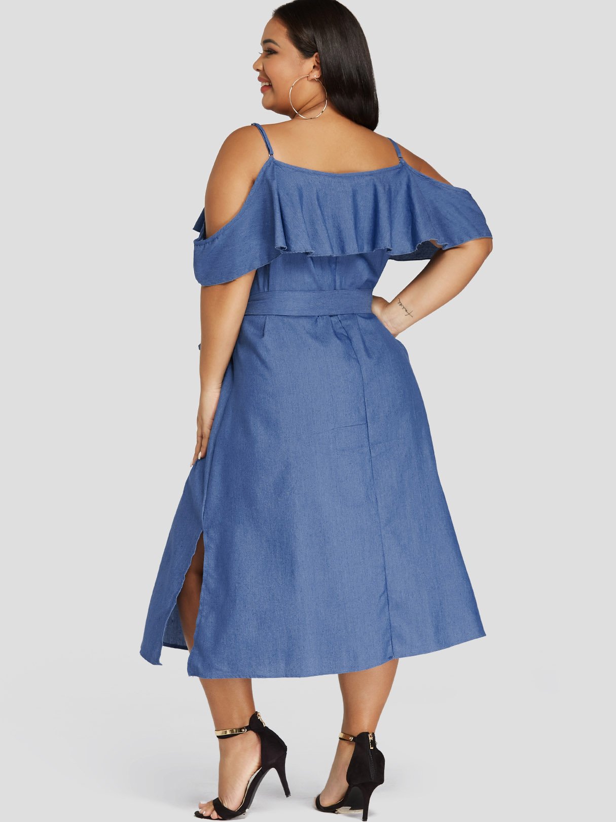 NEW FEELING Womens Blue Plus Size Dresses