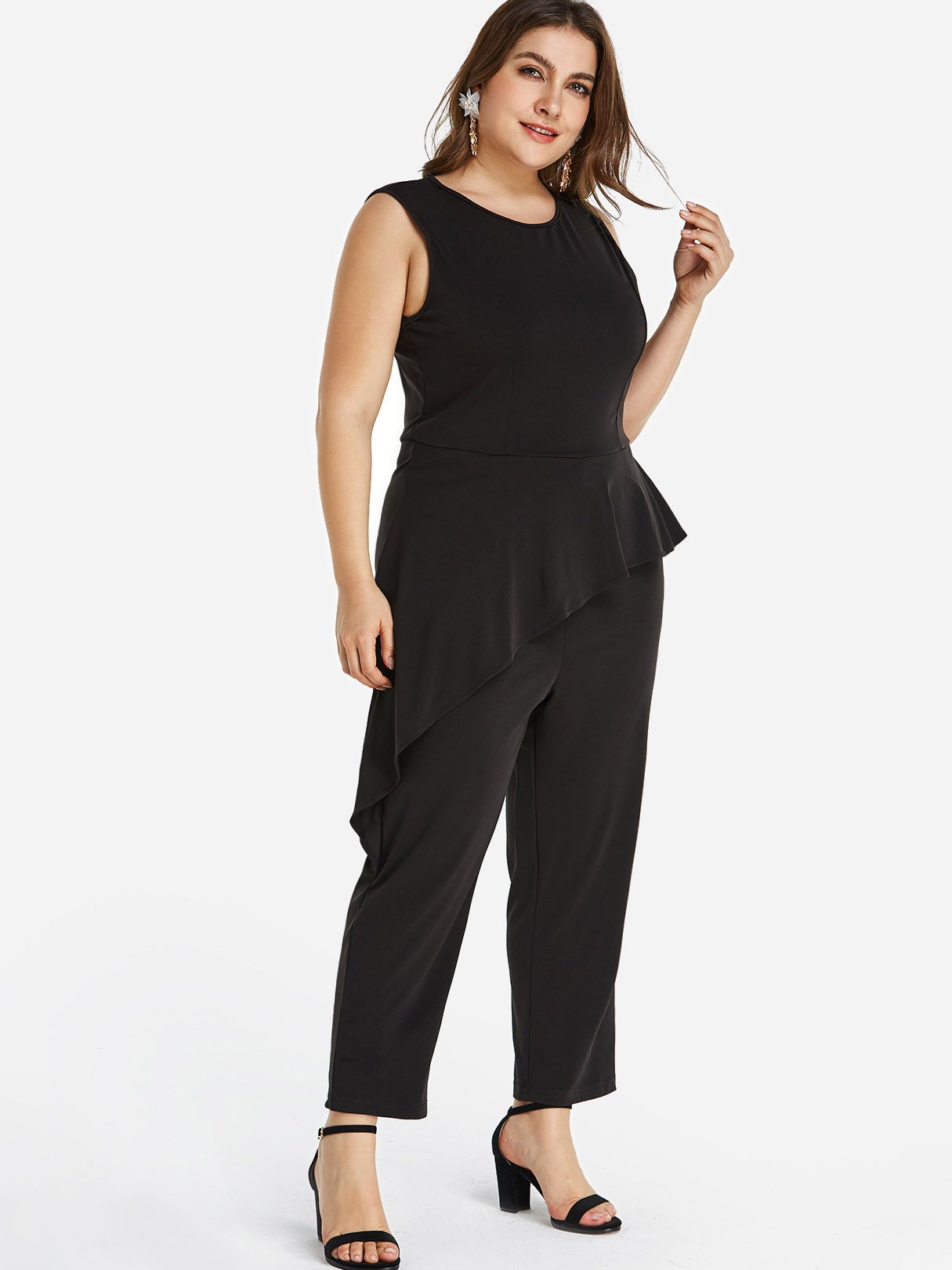 NEW FEELING Womens Black Plus Size Bottoms