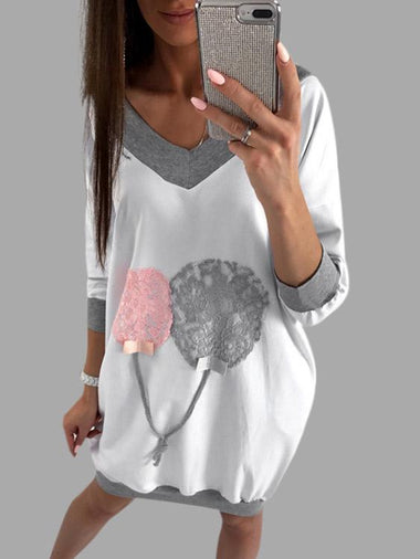 Wholesale V-Neck Long Sleeve Lace-Up Sweatshirts