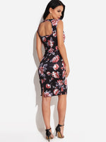 NEW FEELING Womens Floral Bodycon Dresses