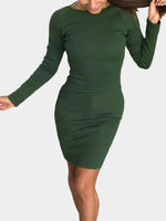 NEW FEELING Womens Green Bodycon Dresses