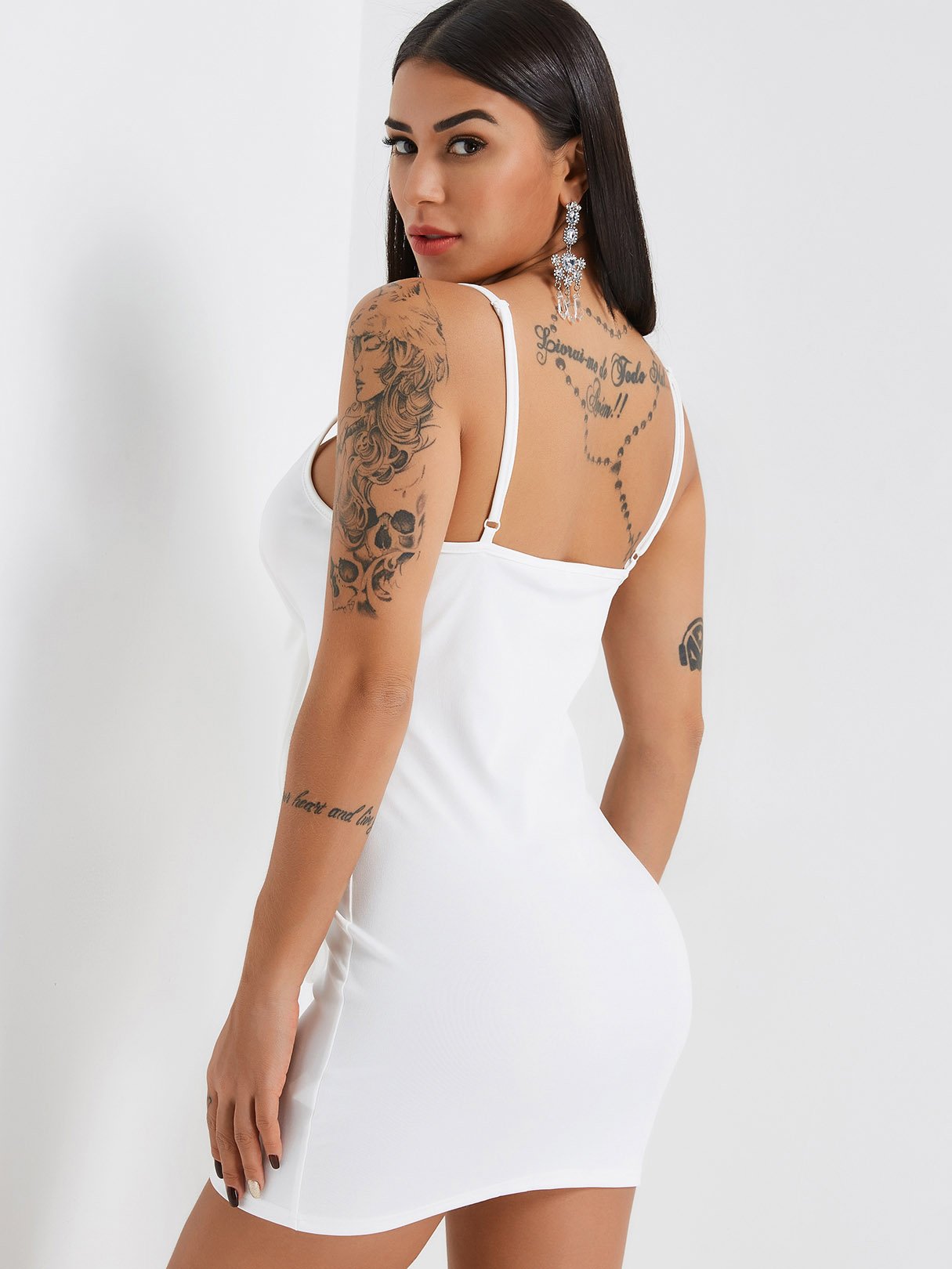 NEW FEELING Womens White Sexy Dresses