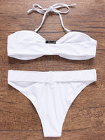 NEW FEELING Womens White Bikinis