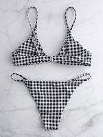 NEW FEELING Womens Grid Bikinis