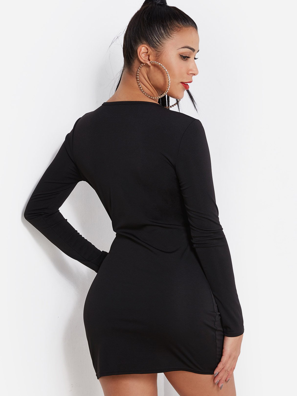 NEW FEELING Womens Black Bodycon Dresses