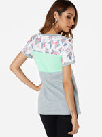 NEW FEELING Womens Color Block T-Shirts