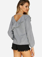 NEW FEELING Womens Grid Blouses