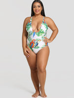 NEW FEELING Womens Multi Plus Size Swimwear