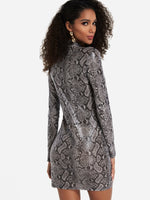 NEW FEELING Womens Grey Bodycon Dresses