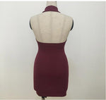 NEW FEELING Womens Wine Red Bodycon Dresses