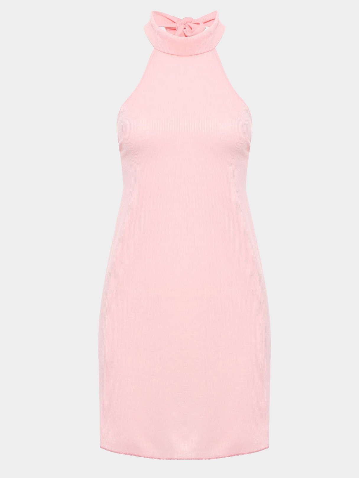 Wholesale Pink Pleated Swing Halter Neck Sexy Dress