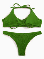 NEW FEELING Womens Green Bikinis