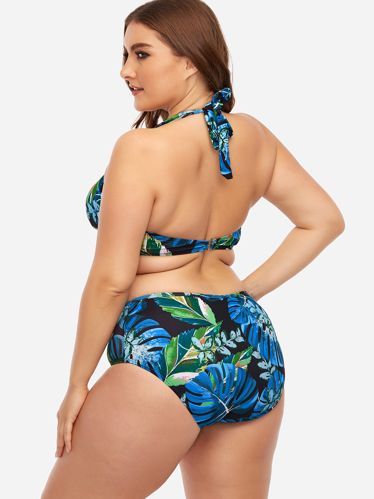 NEW FEELING Womens Multi Plus Size Swimwear