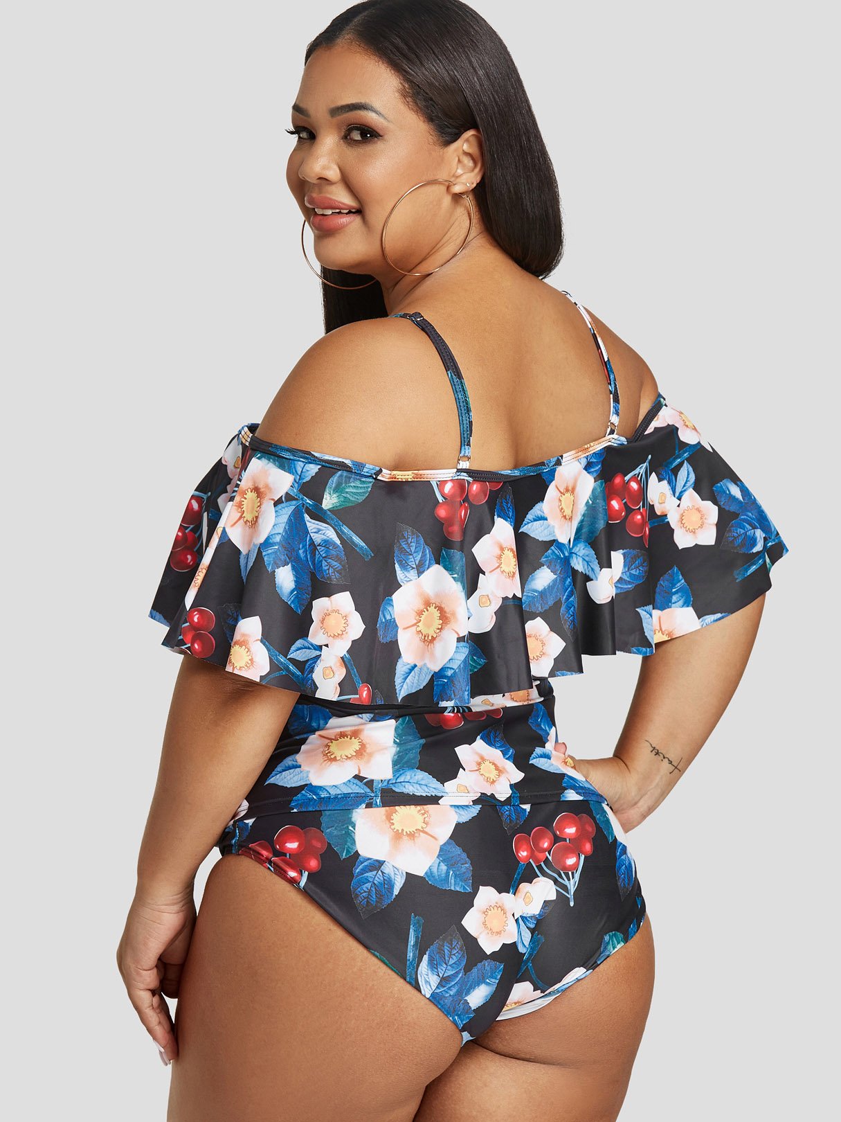 ODM Ladies Half Sleeve Plus Size Swimwear