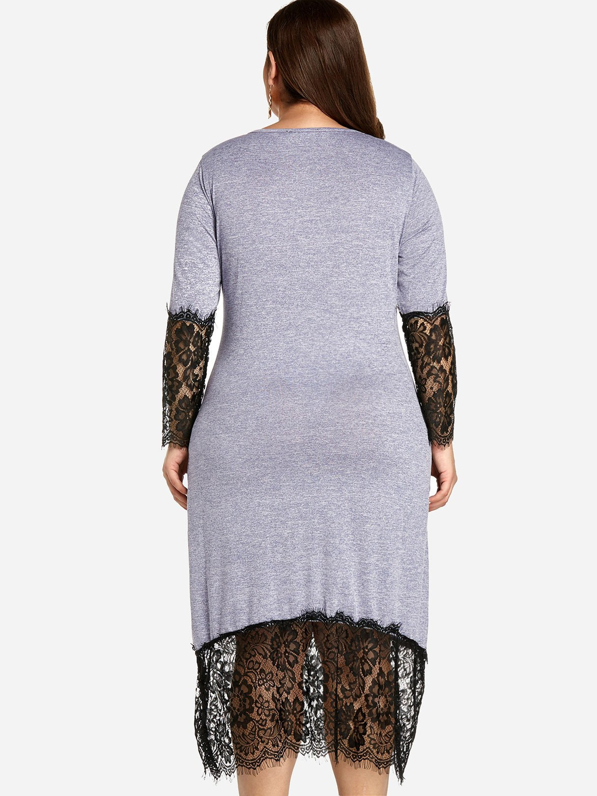 NEW FEELING Womens Grey Plus Size Dresses