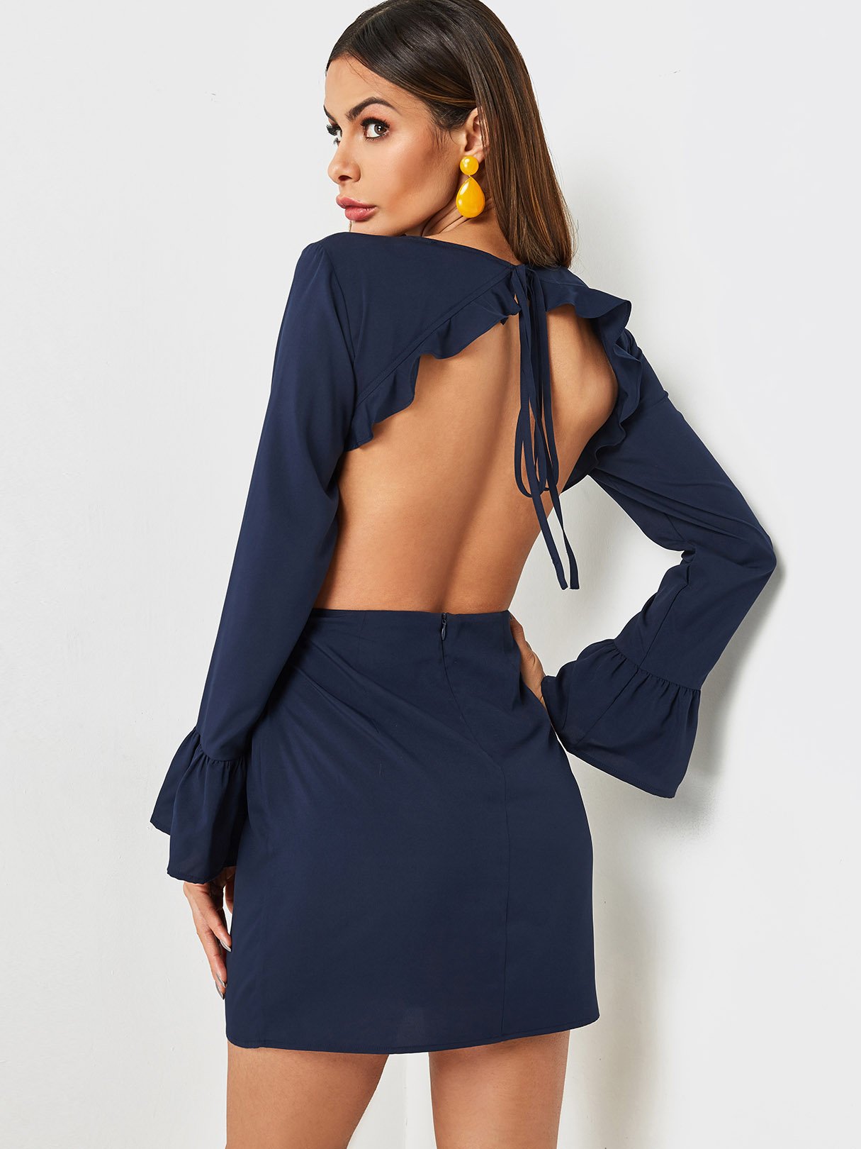 NEW FEELING Womens Navy Sexy Dresses