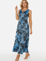 OEM Ladies Blue Maxi Dresses