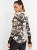 NEW FEELING Womens Camo T-Shirts