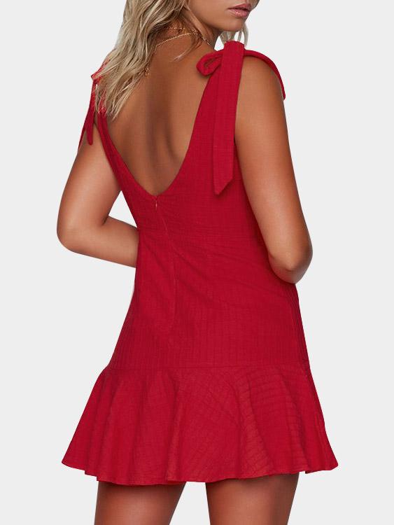 NEW FEELING Womens Red Sexy Dresses